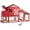 AIR32-R (73.4"L x 27.9"W x 43.2"H), variant on Aivituvin 83" Large Mobile Chicken Coop with Wheels & Run for 4-6 Chickens, Wooden Chicken House Poultry Cage with Nesting Box for Outdoor, Gray