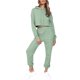 thumbnail image 1 of Lucakuins, conjunto de pijamas para mujer, 2 piezas, ropa de salón, trajes de Color sólido con cordón, sudaderas con capucha, Tops cortos y pantalones, ropa de dormir, trajes Lucakuins moda, 1 of 1
