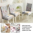 thumbnail image 5 of Set of 4 Artistic Botanical Dining Chair Covers Retro Bloom and Blossom Print Washable Polyester Stretch Slipcovers Removable Protector for Country Kitchen, 5 of 7