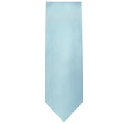 Jacob Alexander Men's Silk Blend Solid Color Regular Length Classic Neck Tie - Sky Blue