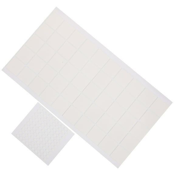 Soimiss 2 Sheets Double Sided Dot Stickers Round and Square Adhesive Pads for Home and Office Use