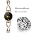 thumbnail image 2 of Correa de metal con decoración de diamantes de imitación para Google Pixel Watch 2/Pixel Watch, color rosa - 3049974583178 Estilo D Google Pixel Watch 2 Dorado, 2 of 5