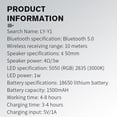 thumbnail image 3 of Altavoz Inalámbrico Bluetooth 5,0 Tws, Mini Altavoz Portátil Con Bluetooth, Lámpara De Escritorio Para Interior, Luz Nocturna Pequeña Para Exteriores Methold EL017920-02, 3 of 5