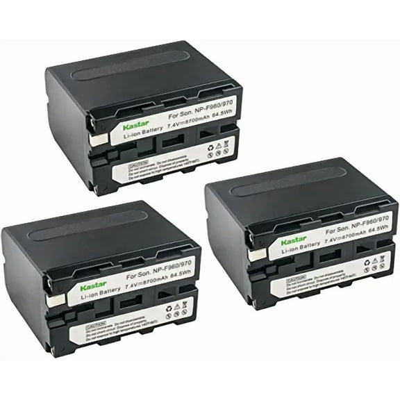 Kastar 3-Pack NP-F970 Battery 7.4V 8700mAh Replacement for Atomos Battery Atomos Shogun Flame, Atomos Shogun Inferno, Atomos Ninja Inferno Recording Monitor