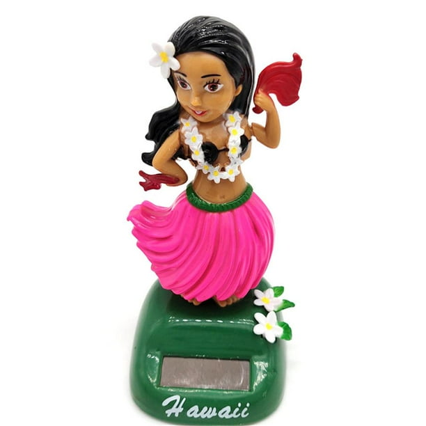 Solar Powered Hawaiian Hula Girl Bobble Shaking Head Doll Dancing