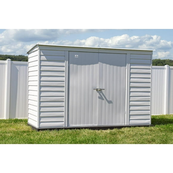 Arrow Select Steel Storage Shed, 10x4, Flute Grey