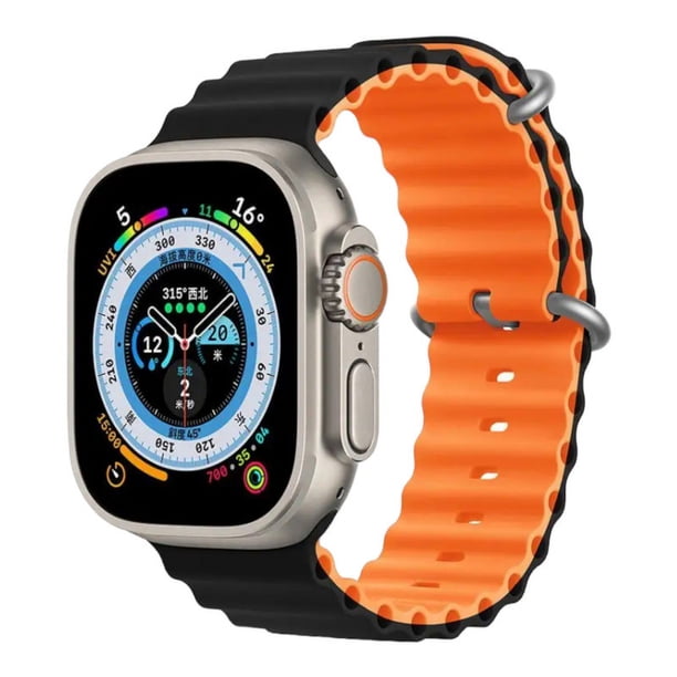 Correa para Apple Watch de Silicon, compatible con 38 mm / 40 mm / 41 mm. Modelo Ocean (Bicolor).