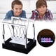 thumbnail image 3 of Yuarrent Bola de péndulo de brillante, cuna de Newton, bolas de cristal iluminadas con LED, adornos de escritorio para decoración del hogar y el Decoración del hogar negro Yuarrent HA046820-02, 3 of 6