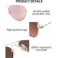 thumbnail image 4 of Polarized Aviator Sunglasses for Women Men, UV400 Protection Lens and Lightweight Metal Pilot Frame, 4 of 5