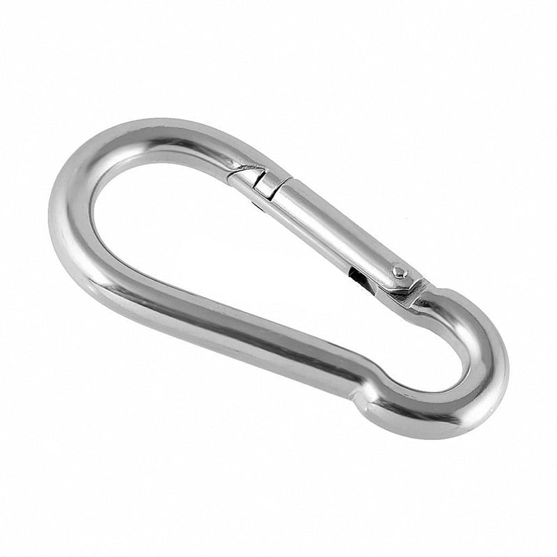 304 Stainless Steel Spring Carabiner Snap Hook Keychain Quick Link Lock LIELTR 