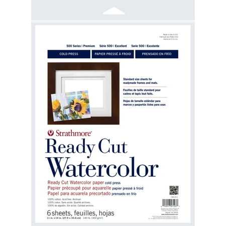 UPC: 0012017571237 | Strathmore Watercolor Paper 500 Series Cold-Press  11  x 14   6 Sheets