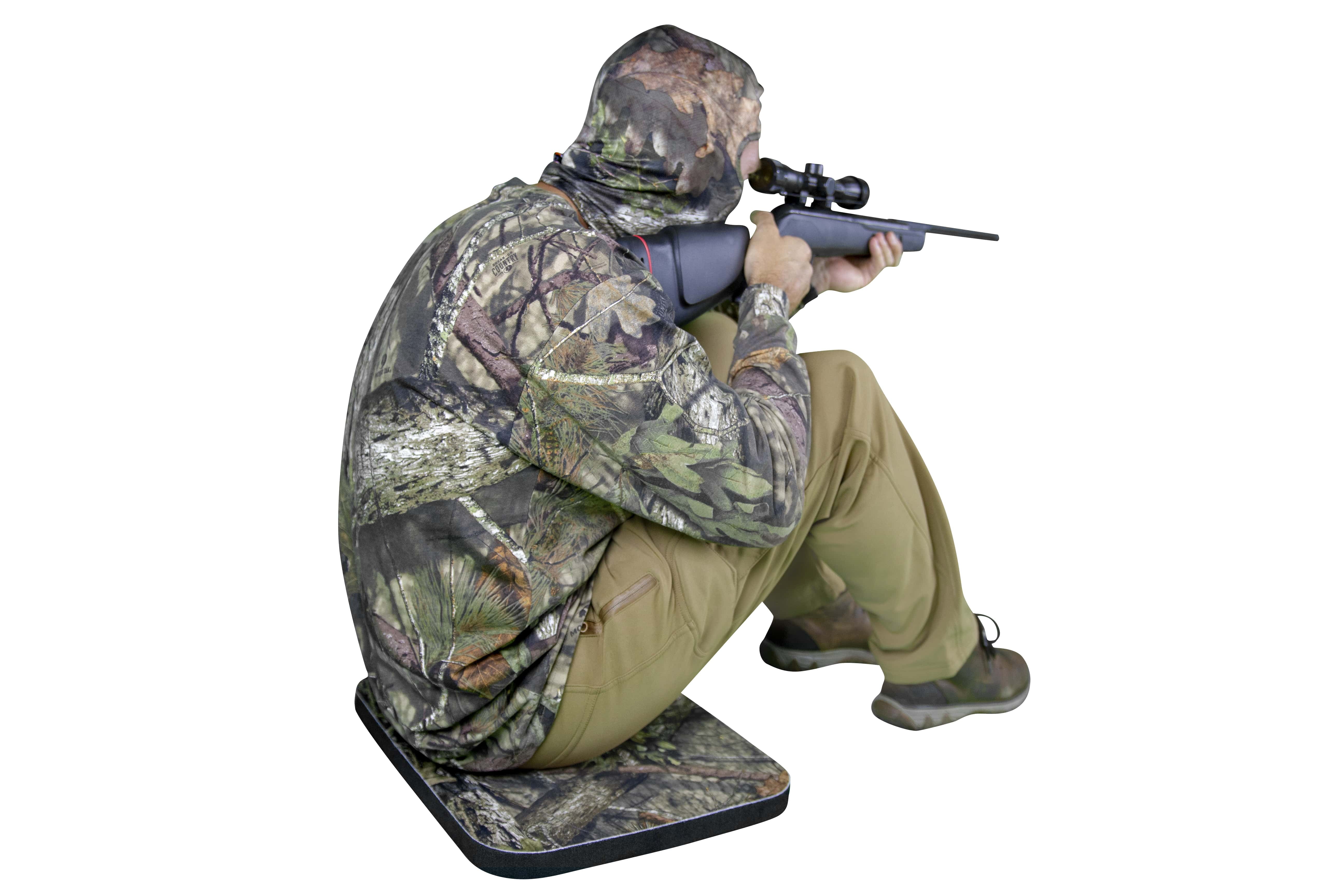 Earth Edge Mossy Oak Camo Tree Stand Cushion, Kneeling Pad and Comfort Cushion for Ground Blinds, 15"x20"x2"