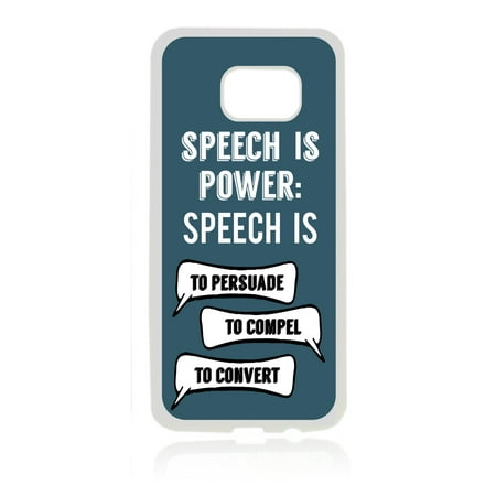 Speech is Power - Pathology Therapist Quote Appreciation Gift White Rubber Thin Case Cover for the Samsung Galaxy s7 - Samsung Galaxys7 Accessories - s7 Phone (Best Grad Schools For Speech Pathology)