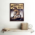 thumbnail image 2 of Vintage Poster Mr Peanut Goes to War Helmet Gun Department of Agriculture WWII Usa Art Print Framed Poster Wall Decor 12x16 inch, 2 of 4