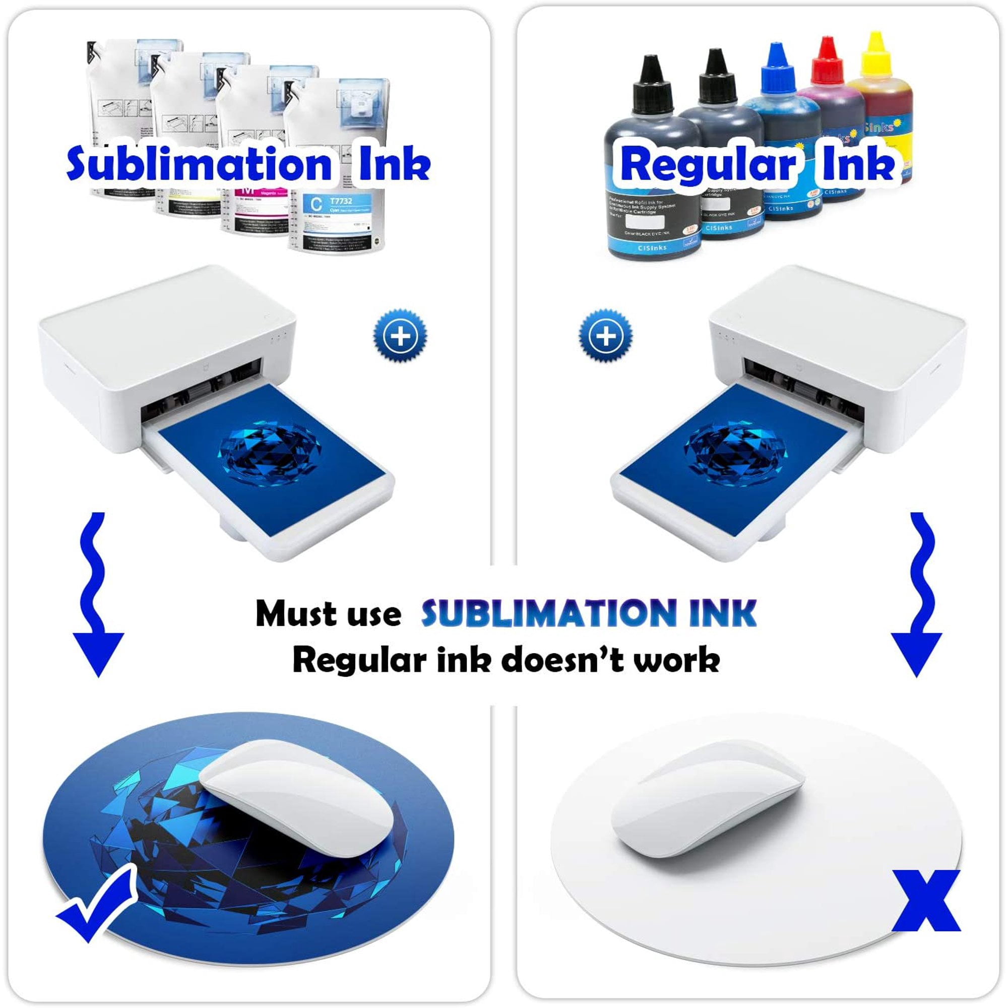 Koala Sublimation Paper 13X19 100 Sheets + A SUB Sublimation Ink for Inkjet Printers DIY Gifts, Heat Transfer T-shirts,Mugs,Tumblers