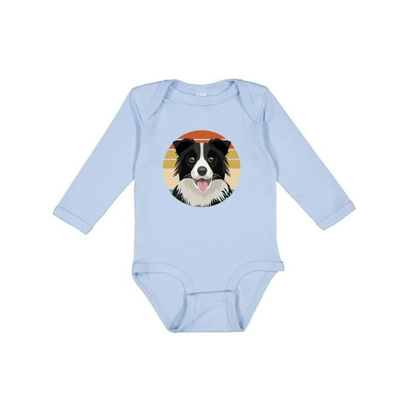 Inktastic Border Collie Cute Dog Boys or Girls Long Sleeve Baby Bodysuit