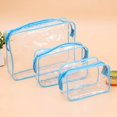 thumbnail image 4 of TNOBHG Transparent Cosmetic Travel Bags 3 Pcs/set Transparent Cosmetic Bag Set Waterproof Portable Stylish Makeup Organizer Clear Makeup Bag Set, 4 of 8