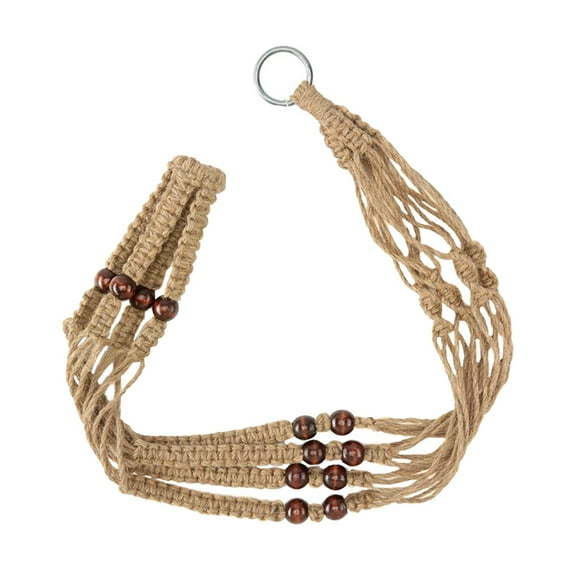 TABLZONE Woven Flower Pots Holder Cotton Rope Indoor Plant Hangers 2Pcs