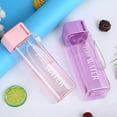 thumbnail image 3 of Sport Square Tea Milk Fruit Water Cup 480ml Transparent Drink Bottle with Rope, 3 of 10