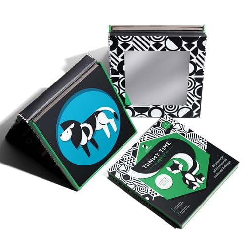 Pre-Owned Tummy Time Playboard + Art Cards: Brain Development Montessori Sensory High Contrast Cards and Mirror, 9780692274903, 0692274901, Paperback,