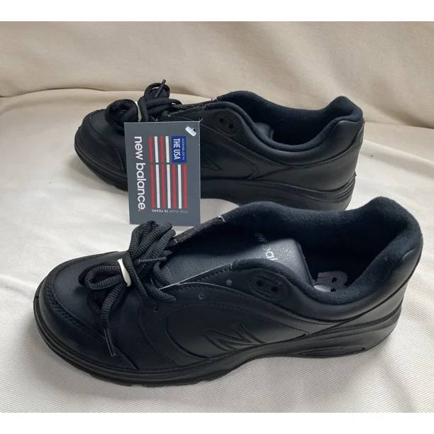 New Balance 674 Low Top Black Leather Casual Sneakers Women’s Size US 7 B Width