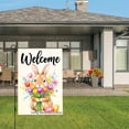 thumbnail image 3 of Welcome Bunny With Flowers Garden Flag For Home Outdoor Garden Yard Decor 12x18 Inch, 3 of 5