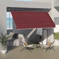 thumbnail image 2 of Outsunny Auvent Rétractable 11,5 Pieds x 4 Pieds, Autoportant et Sans Vis, Rouge Vin, 2 of 10