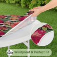 thumbnail image 5 of Pioneer Flower Floral Print Pattern Round Fitted Tablecloth with Elastic Edge,Dining Table Cover Waterproof,Outdoor Round Tablecloth for Camping,Dining,Indoor and Outdoor, 5 of 7