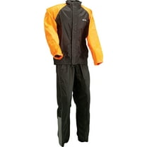 Z1R Mens 2-Piece Rainsuit Black/Orange XXL