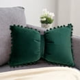 thumbnail image 4 of Solid Color Velvet Bow Pillowcase Soft Breathable Washable Pillow Cover Invisible Zipper Dual-Use Cushion Cover Comfortable for Sofa Office Chair Mother's Day Gift Home Living Room Decor Favor, 4 of 6