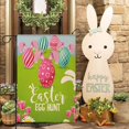 thumbnail image 4 of HongHeng Easter Garden Flag, Easter Decor Bunny Eggs Yard Flag 13x17 Double Sided, Easter Garden Flags Holiday Spring Burlap Signs Home Decorations Rustic Outdoor Farmhouse, 4 of 6