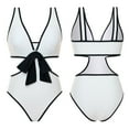 thumbnail image 6 of ANINEO Solid Color Bodysuit Sleeveless Sexy Backless Playsuit Jumpsuit Monokini Women Swimwear Fashion Women Swimwear Jumpsuit Monokini Stylish Hawaii Summer Tropical Brazilian Beachwear, 6 of 7
