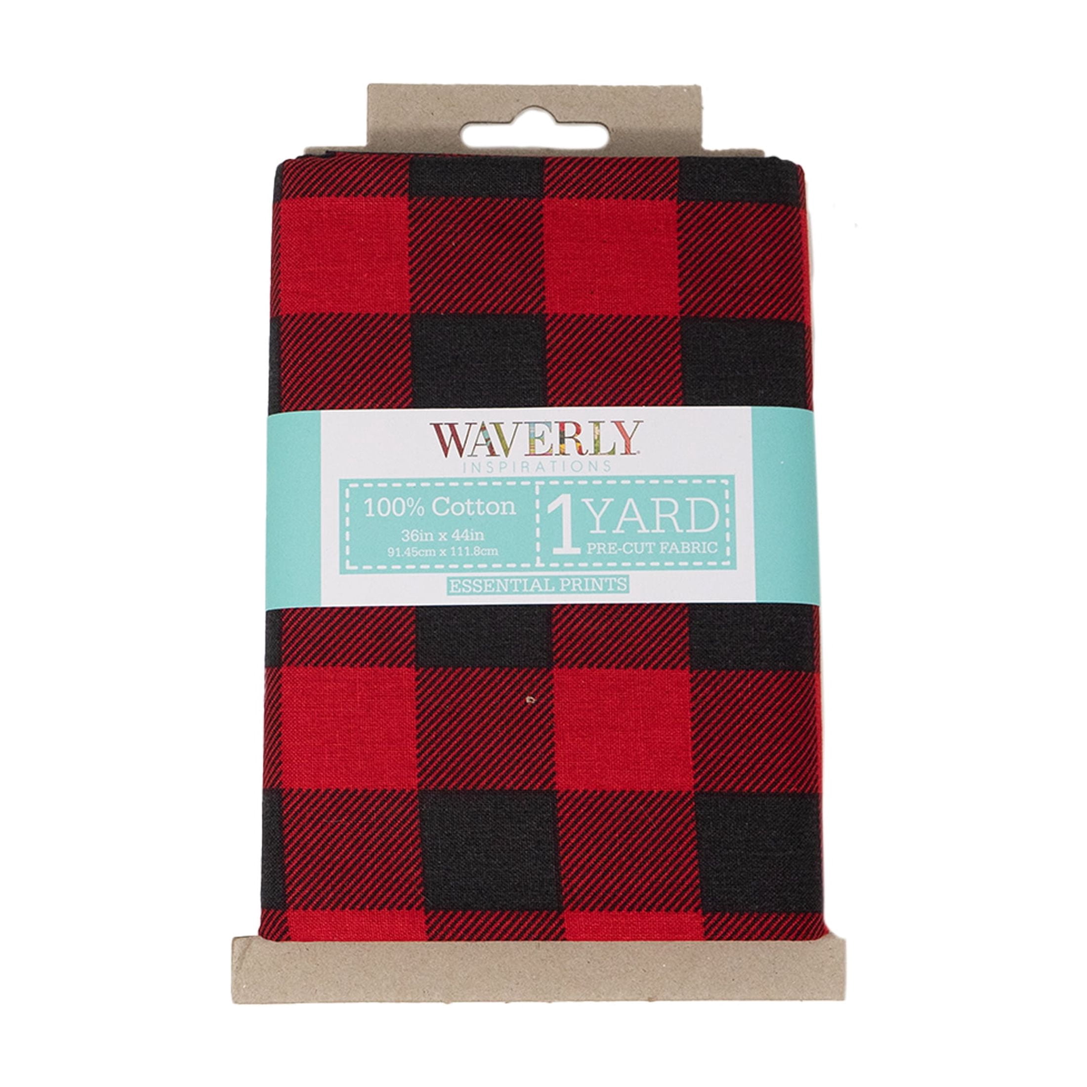 (4 pack) Waverly Inspirations 1 Yard Cut 100% Cotton Prints Fabric, Buffalo Plaid, 44" Wide for Quilting & Sewing