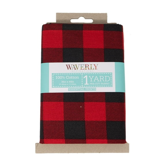 Waverly Inspirations 1 Yard Cut 100% Cotton Prints Fabric, Buffalo Plaid, 44" Wide for Quilting & Sewing