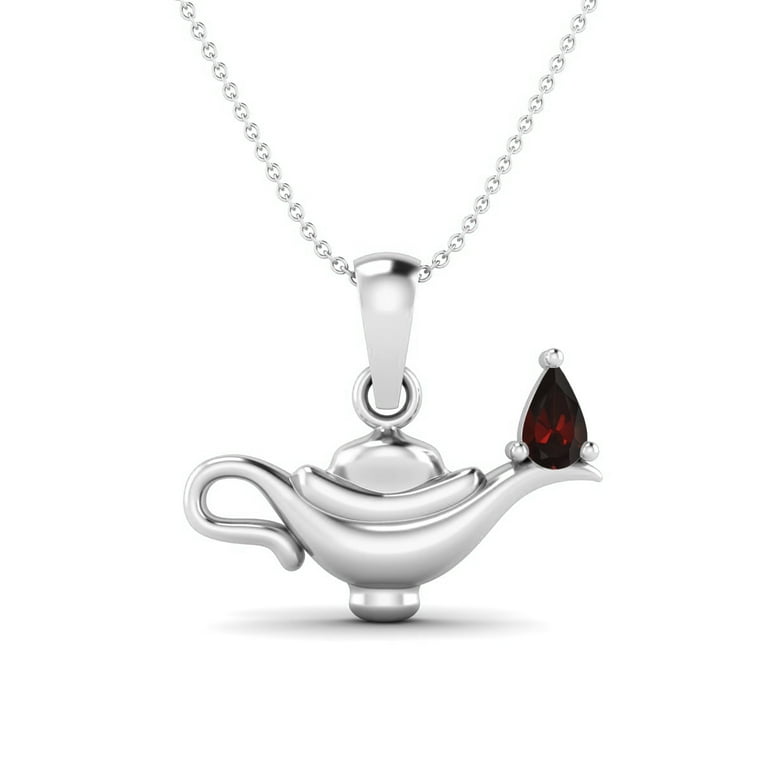 Disney aladdin genie store lamp necklace