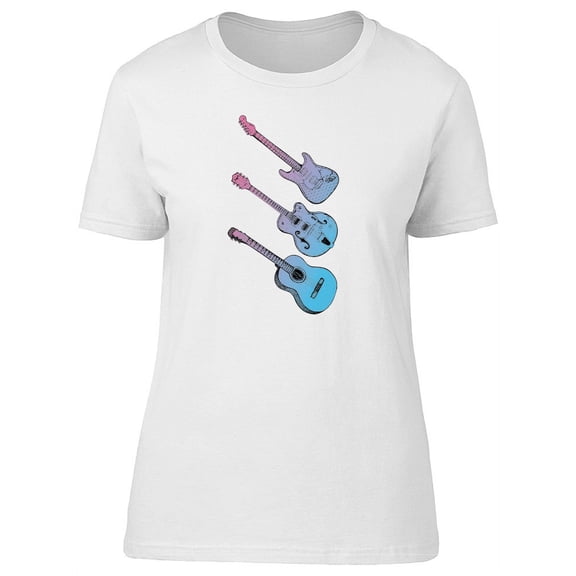 Three Different Guitars Gradient Tee Women's -Image by Shutterstock