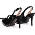 thumbnail image 6 of Women's Sexy Slingbacks Bow Stiletto Heels Closed Pointed Toe Pumps Bead Buckle Strap High Heels Dress Shoes, 6 of 12