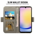 thumbnail image 6 of Asuwish Compatible with Samsung Galaxy A25 5G Wallet Phone Case and Tempered Glass Screen Protector Flip Credit Card Holder Stand Mandala Flower Cell Cover for A 25 25A SM-A256U Women Men Gray, 6 of 8