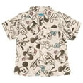 thumbnail image 3 of Disney Mickey Mouse Goofy Donald Duck Toddler Boys Cotton Gauze Button Down Dress Shirt and Shorts Outfit 5T, 3 of 5