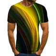 thumbnail image 1 of T-Shirts Décontractés pour Hommes 2024, Hauts à Carreaux 3D, Mode Été à Manches Courtes, Col Rond, 1 of 5