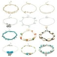 thumbnail image 1 of Dalazy Bracelet Inaltérable Durable Confortable Chaînes Cheville Chic Exquis pour Décoration de Robe Pieds Type 8, 1 of 4