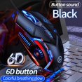 thumbnail image 4 of Ratón para juegos con cable G5 6 botones 3500 DPI Ratones con luz RGB para computadora USB (negro), 4 of 6