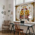 thumbnail image 5 of Vintage Sunflower Truck Kitchen Curtain for Berdoom Living Room Cafe 45 Inch Length, Summer Botanical Pastoral Retro Tiers Curtains Light Filtering Drapes Window Treatment 2 Panels 52"Wx45"L, 5 of 8