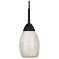 thumbnail image 3 of Woodbridge Lighting Olivia 1-Light Glass Mini-Pendant in Bronze/Pearl, 3 of 3