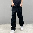 thumbnail image 5 of Men Baggy Printed Jeans Hip Hop Teenager Boy Streetwear Skateboard Y2K Trousers, 5 of 9