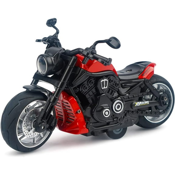 BTEPSGA Pull Back Motorcycle Toys - Toy Motorcycle with Flashing Light up and Sounds for Aged 12   Christmas Birthday Gifts