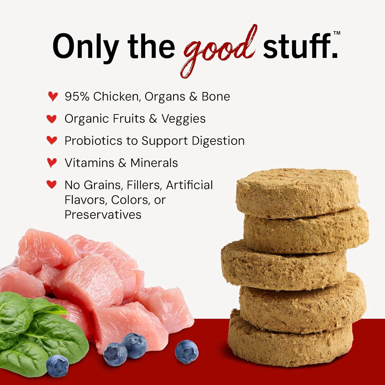 Stella & Chewy's Freeze-Dried Raw Dinner Patties for Dogs - Chewy's Chicken Recipe - 14 Ounce Bag