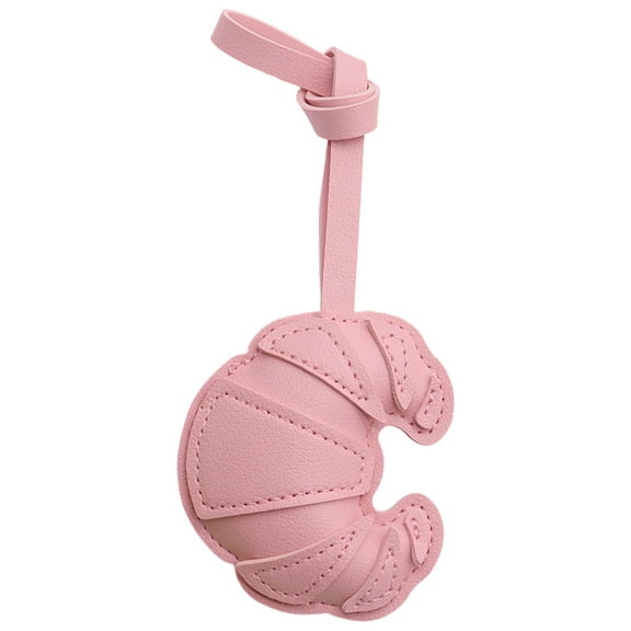 WearResistant Leather Croissants Bag Charm Decorative Keychain Ornament Accessory For Keys Backpacks Interior