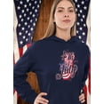 thumbnail image 2 of 4Th Of July Flag Spray Hoodie Women -Image by Shutterstock, Female Medium, 2 of 4