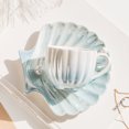 thumbnail image 4 of Tazas de café de perlas y conchas de 300ml, platos con forma de concha, tazas y platillos de café creativos, tazas de cerámica., 4 of 5